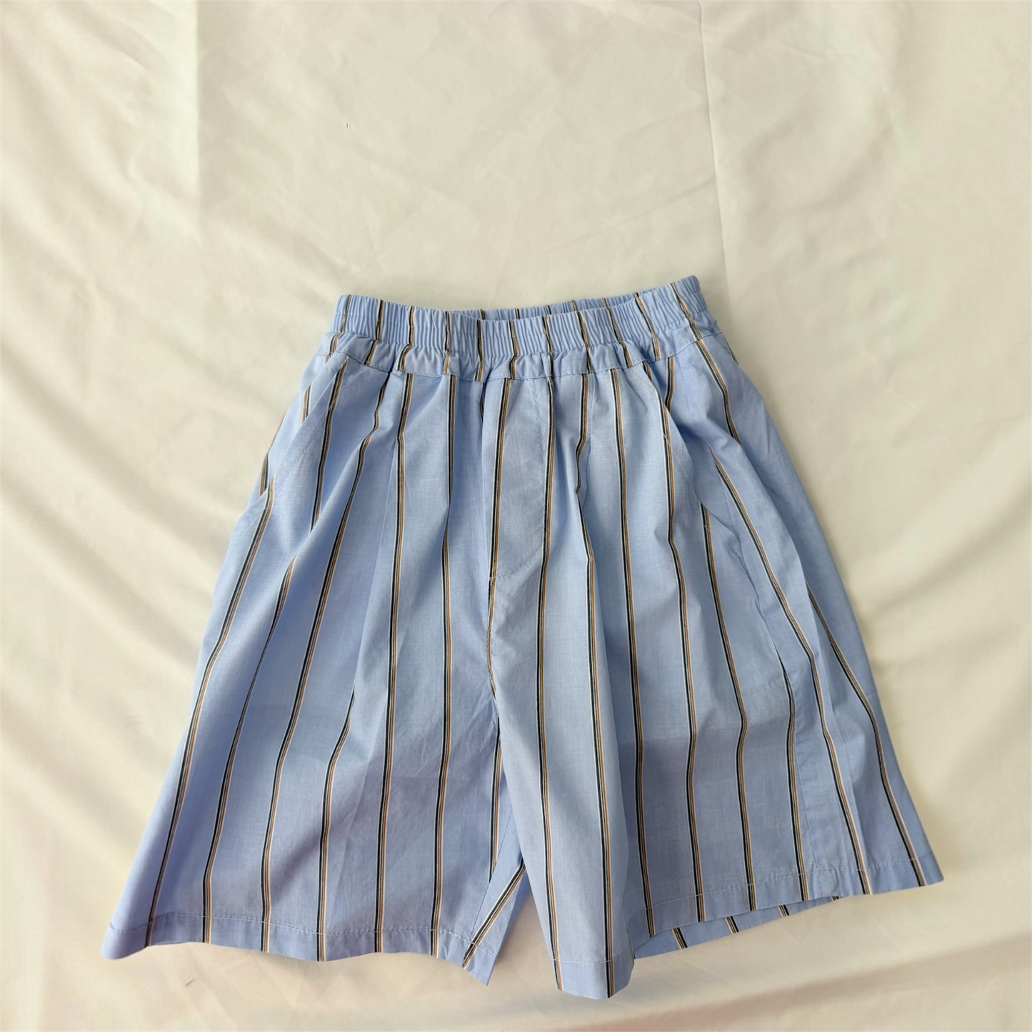 Bermuda cotton azzurro a righe cod#102