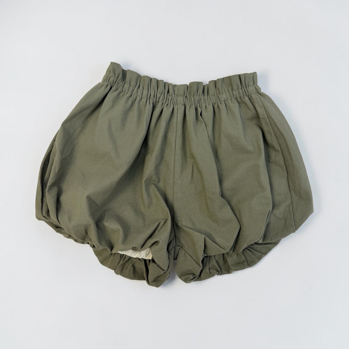 Shorts in cotone effetto palloncino- verde cod8100
