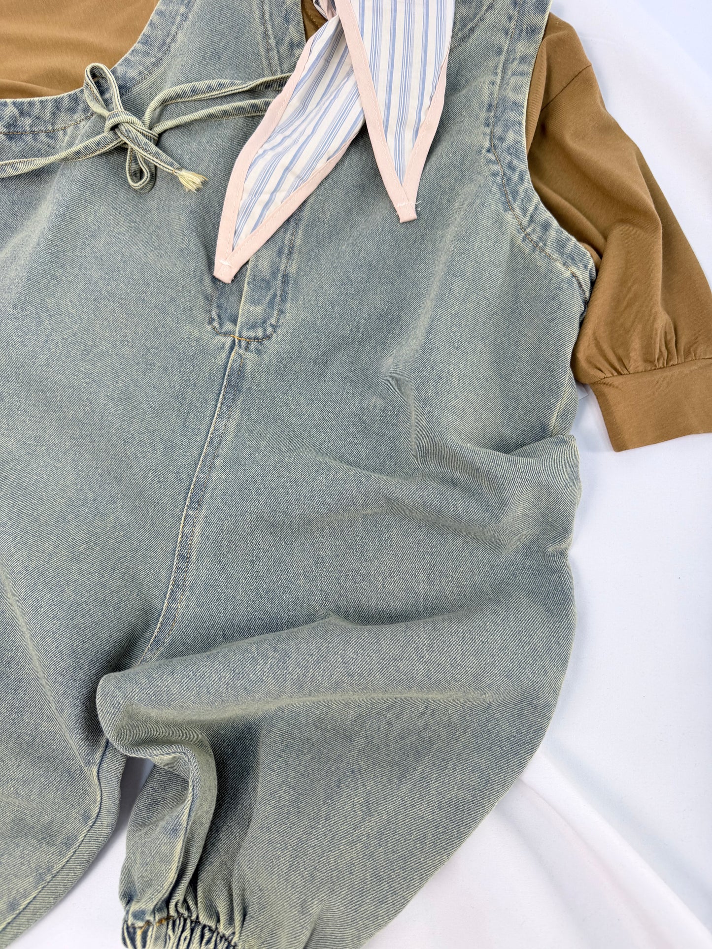 Salopetta Bambini Unisex in Denim- Vestibilità ampia cod#029