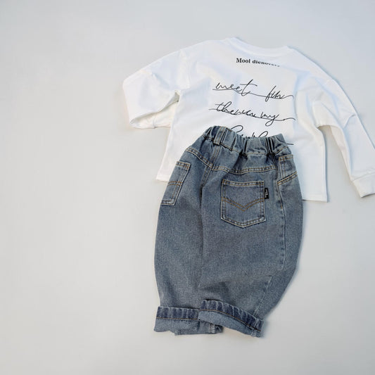 Jeans Bambino in Denim Leggero – Vestibilità Morbida (2–10 anni) cod#025