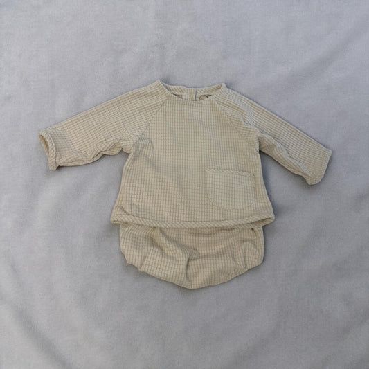 Set neonato/a in effetto spugna - beige naturale cod#031