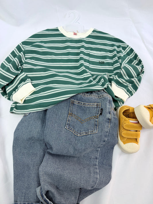 Maglia oversize verde- Vestibilità comoda cod#048