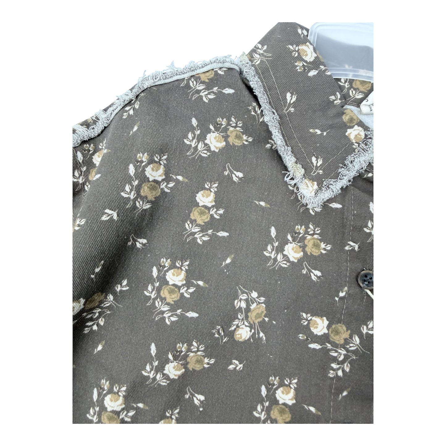 Camicia in cotone Denim - sfrangiata effetto over cod#006
