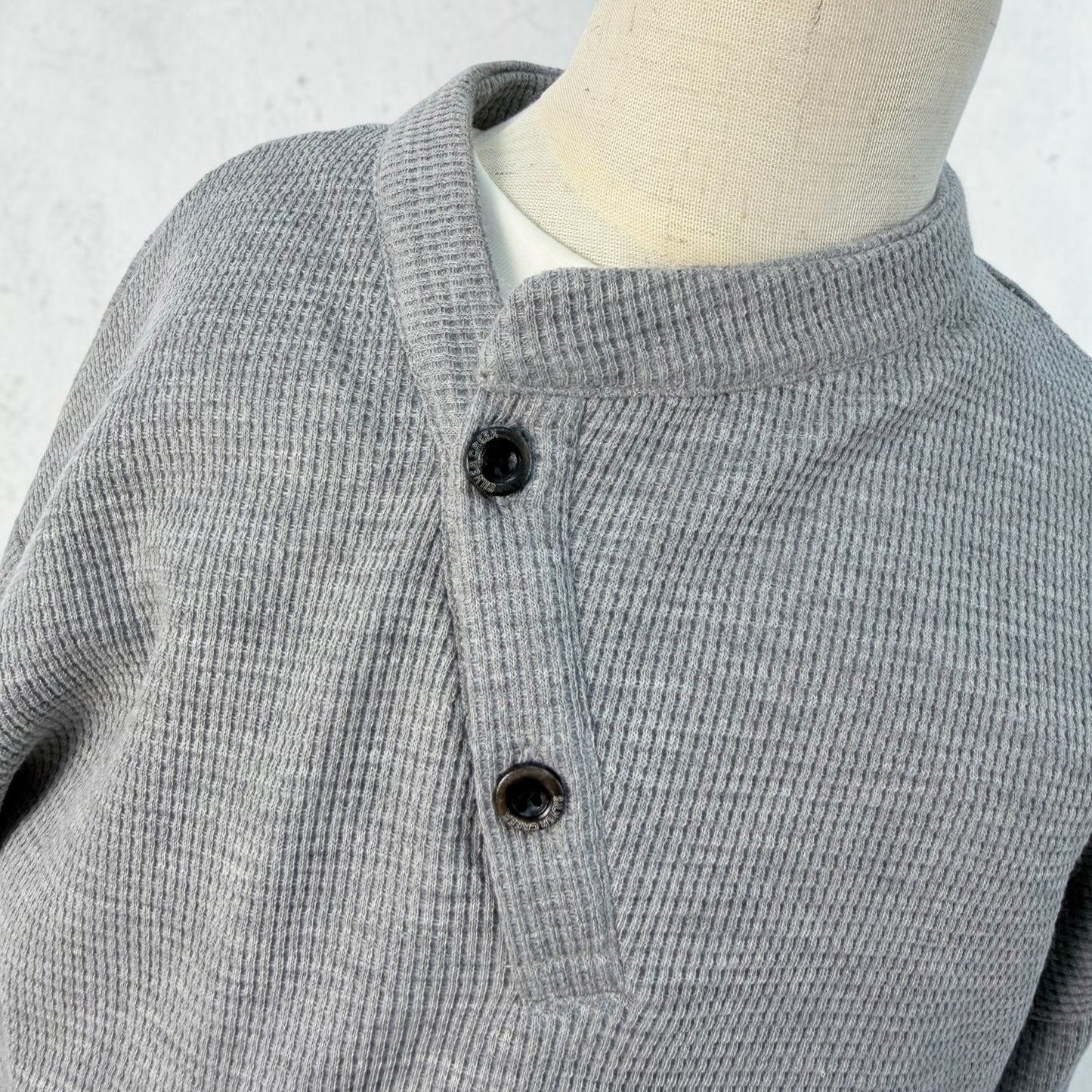 Maglia bambino unisex in cotone waffle- grigio e biscotto