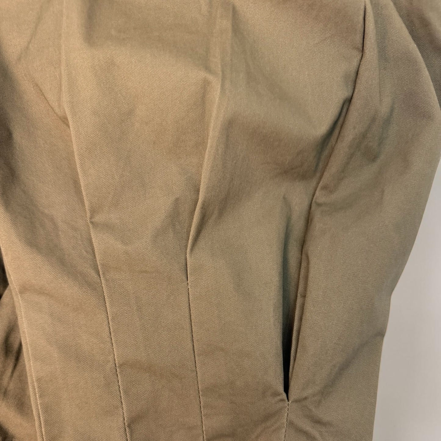 Pantalone ballon in cotone marrone con pieghe – vestibilita’ over -cod#015