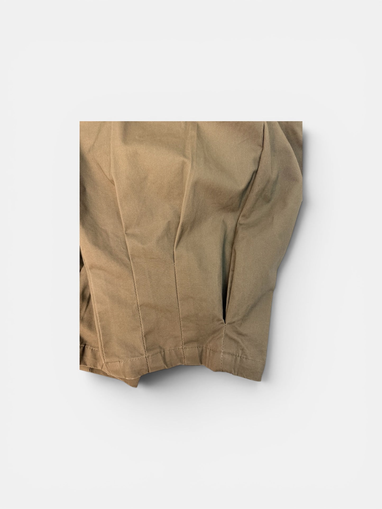 Pantalone ballon in cotone marrone con pieghe – vestibilita’ over -cod#015