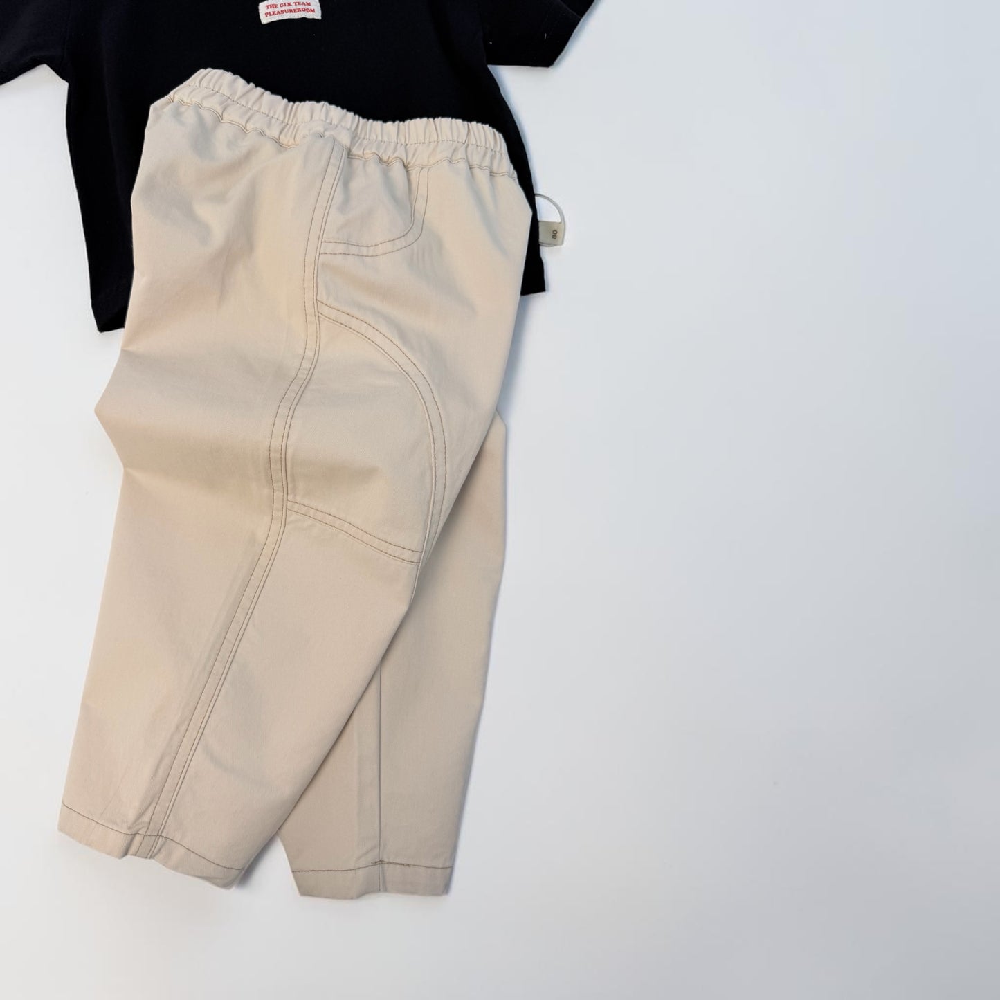 Pantalone lungo bimbo in cotone beige – comfort quotidiano cod#033