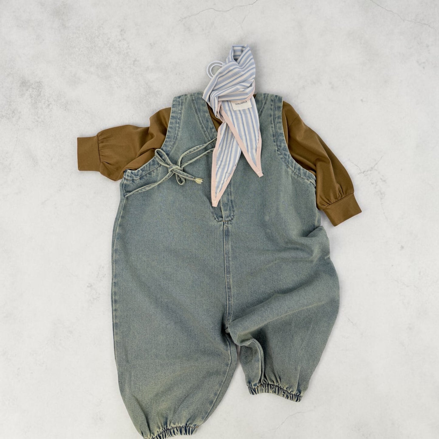 Salopetta Bambini Unisex in Denim- Vestibilità ampia cod#029