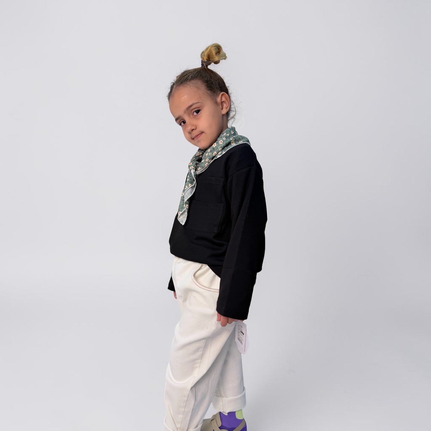Shirt Bambino/a Over Fit a Manica Lunga con Taschino – 2-14 Anni cod#021