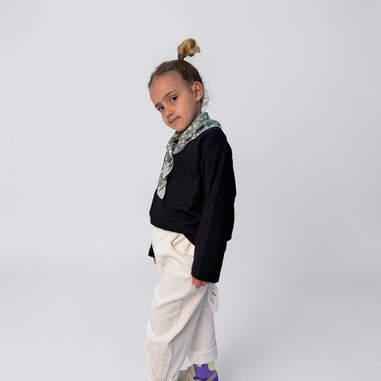 Shirt Bambino/a Over Fit a Manica Lunga con Taschino – 2-14 Anni cod#021