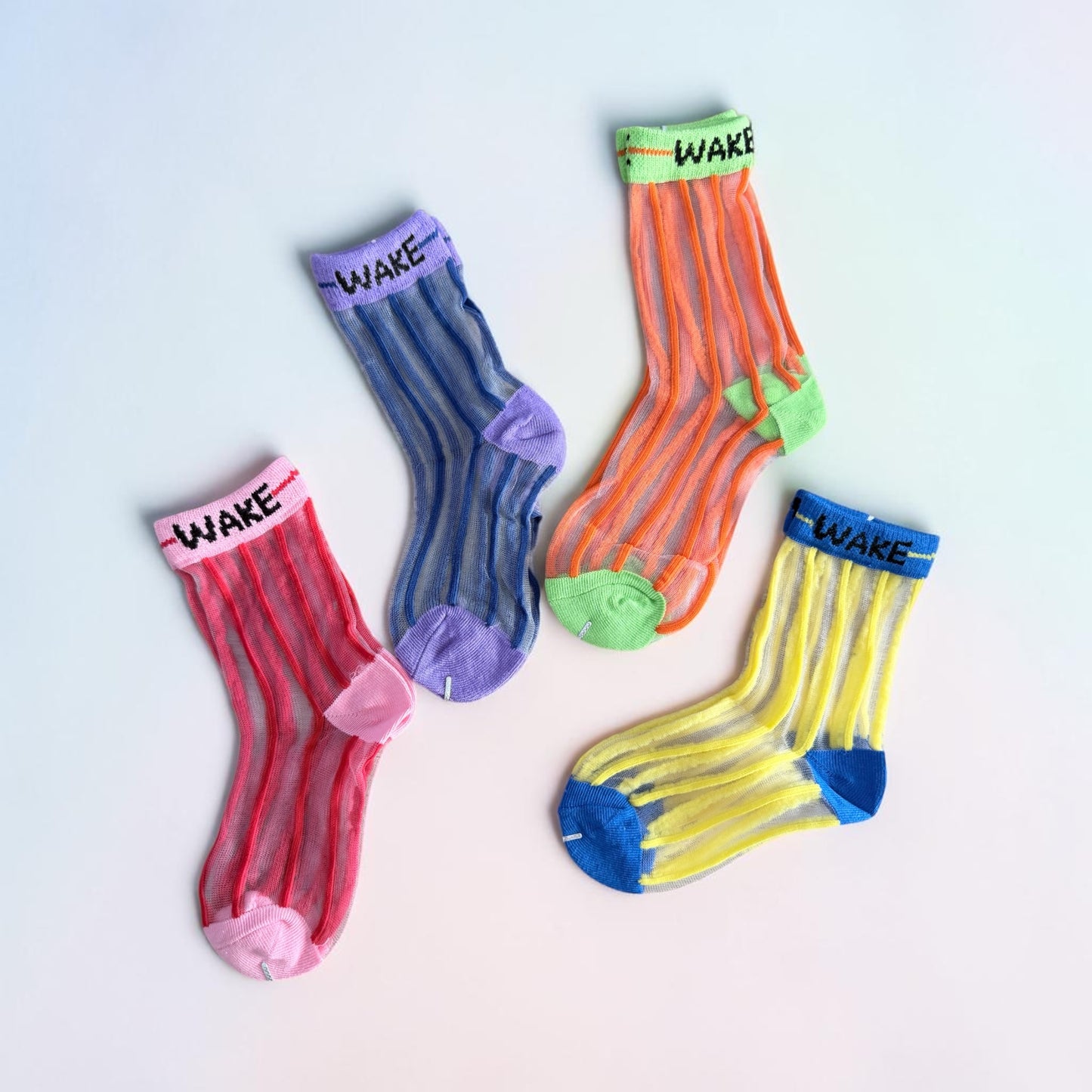Calzini colorati in tessuto velato doppio colore- da 1 a 8 anni cod#061