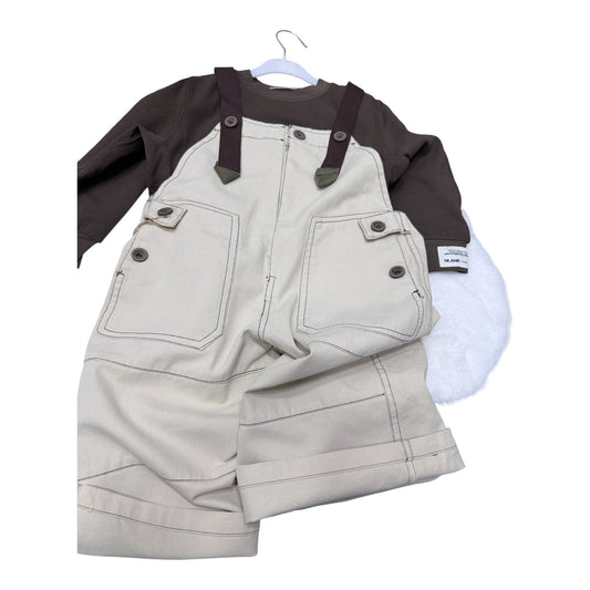 Salopette in cotone chiaro 3-10 anni -cod#007