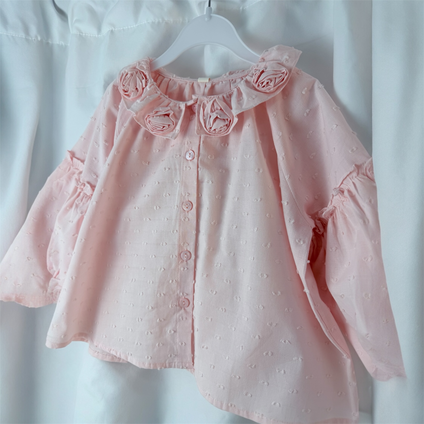 Camicia con ricamo in cotone romantica cod#072