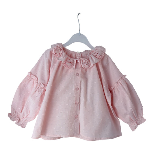 Camicia con ricamo in cotone romantica cod#072