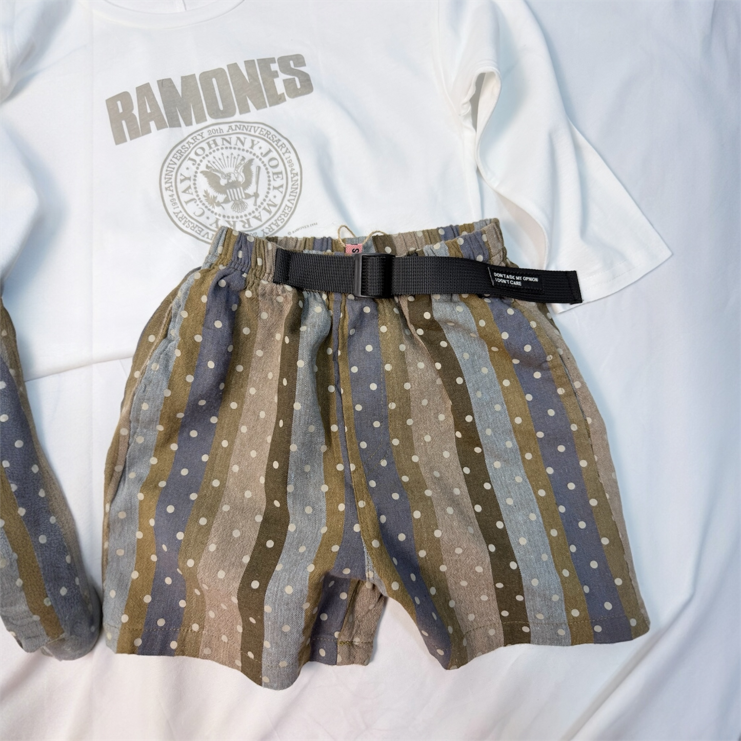 Short in cotone a righe con variante pois cod#075