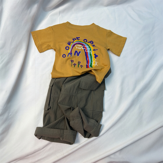 T-shirt arcobaleno in cotone tre varianti cod#78