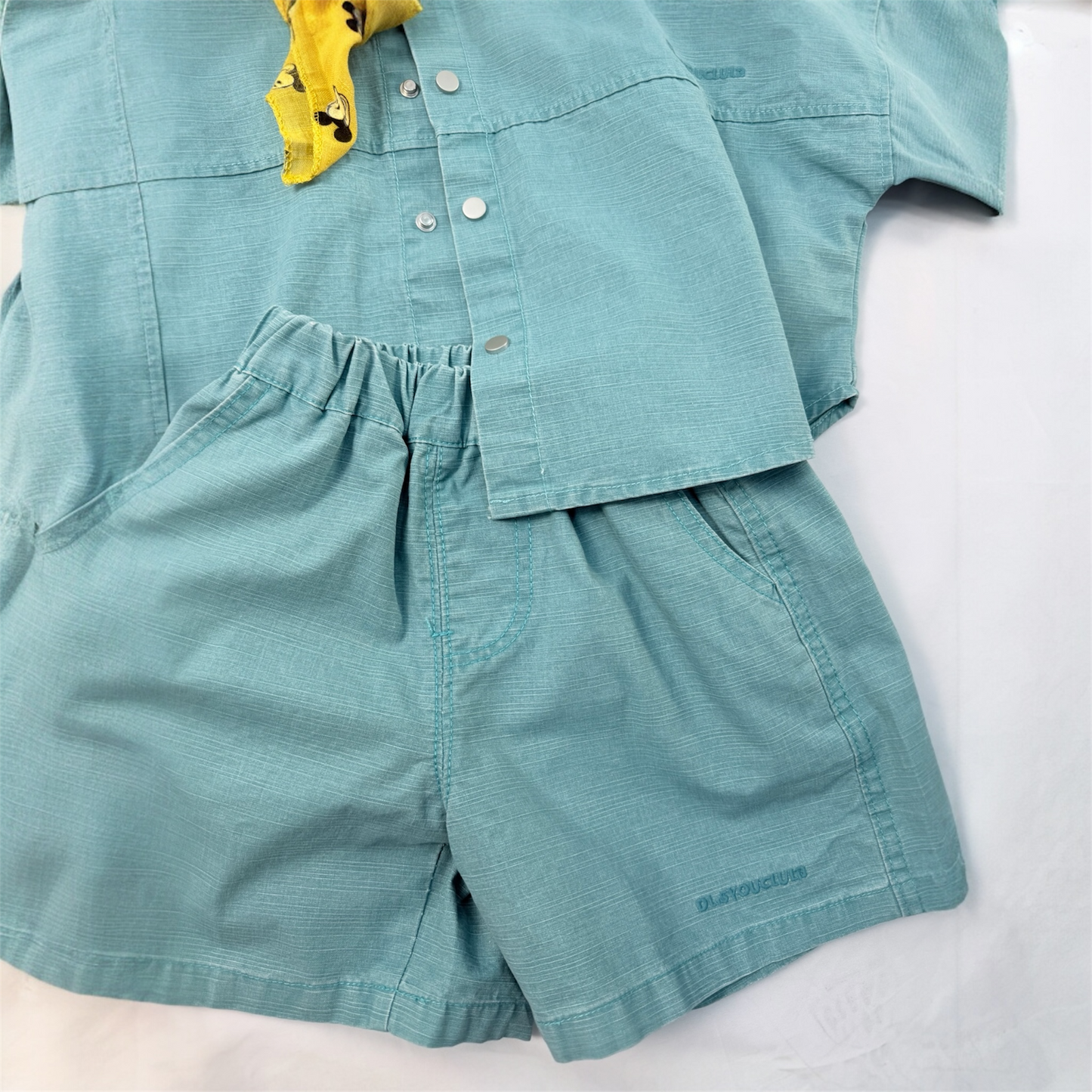 Set azzurro polvere cotone effetto Denim cod#085 vestibilita’ over