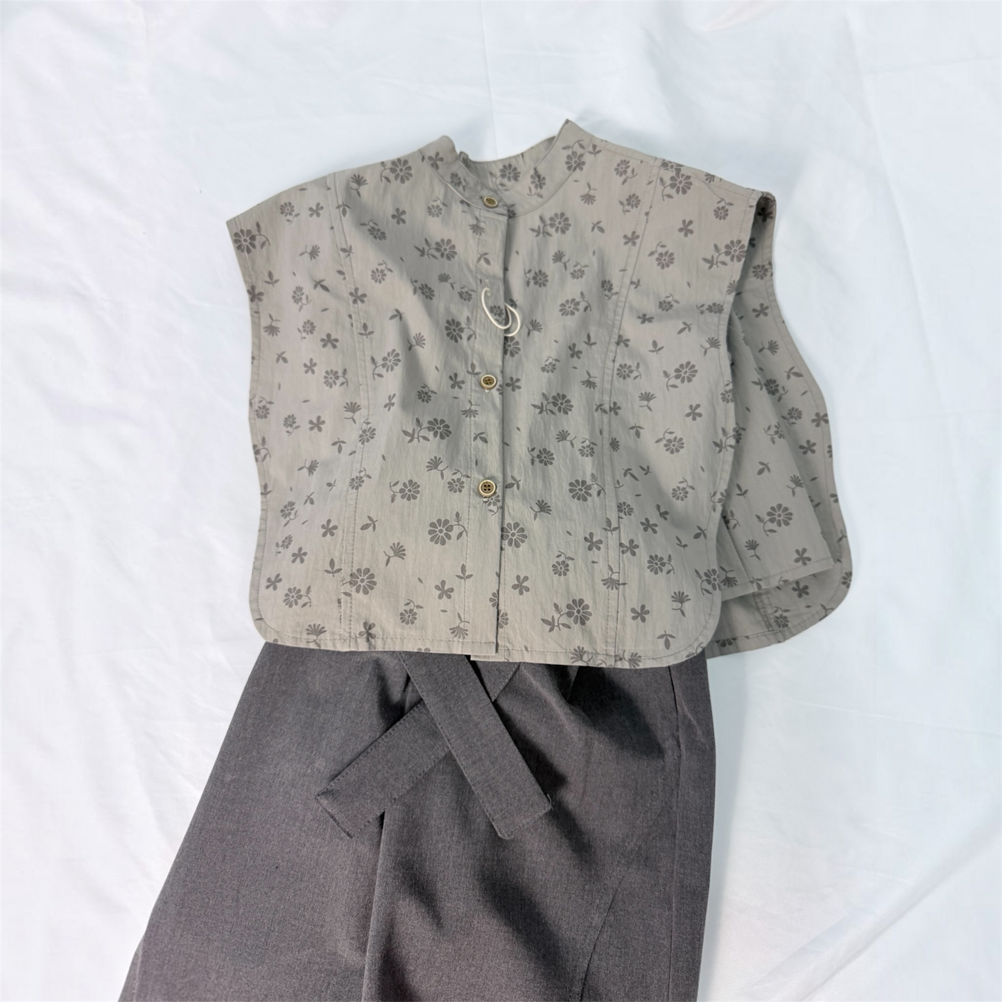 Camicia giro manica fantasia floreale due varianti cod#094