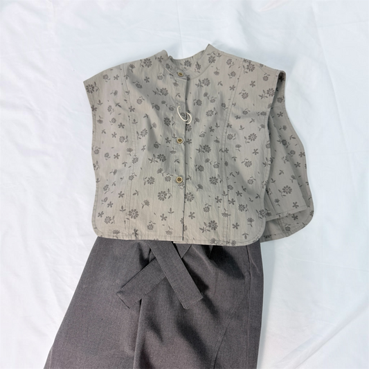 Camicia giro manica fantasia floreale due varianti cod#094