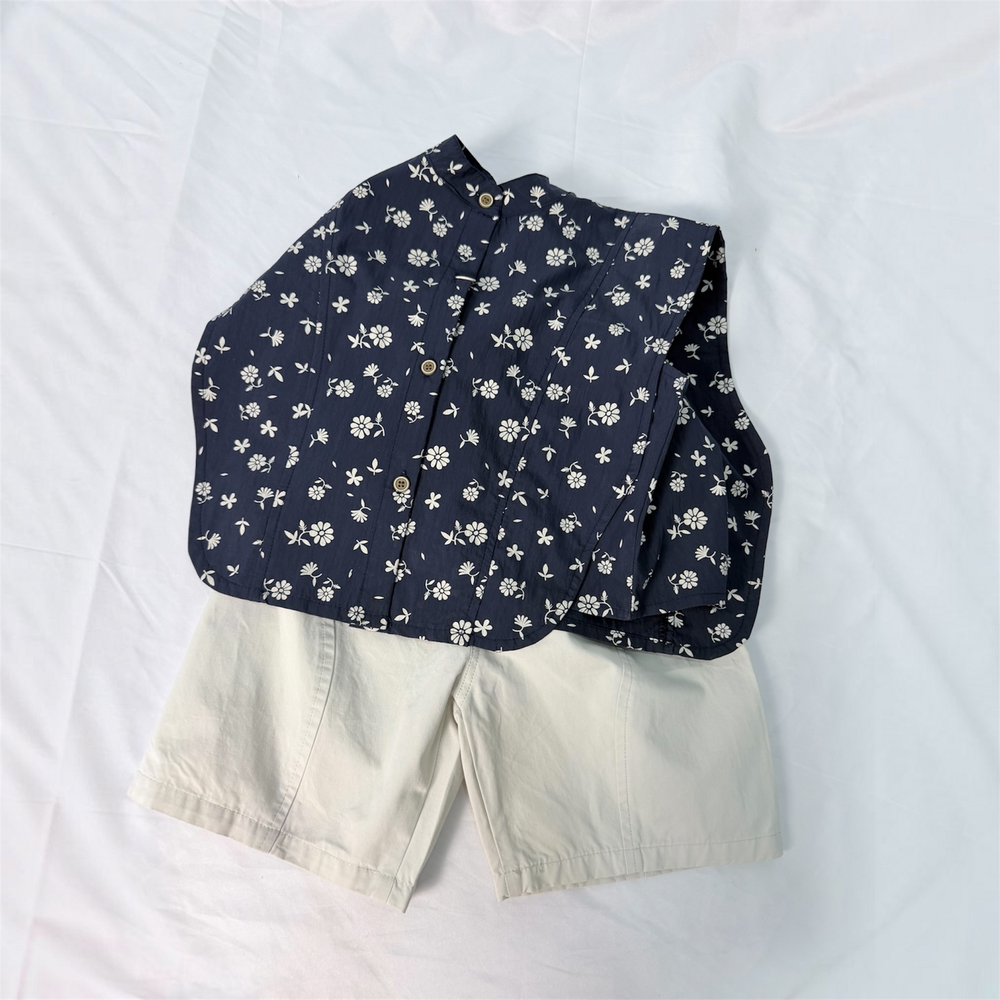 Camicia giro manica fantasia floreale due varianti cod#094