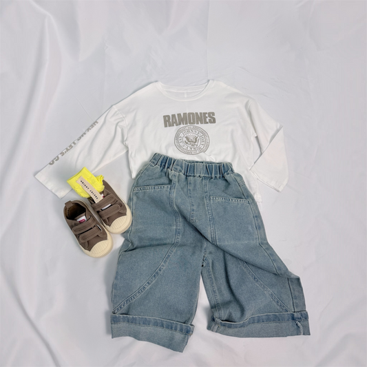 Jeans ampi con piegone cod#125